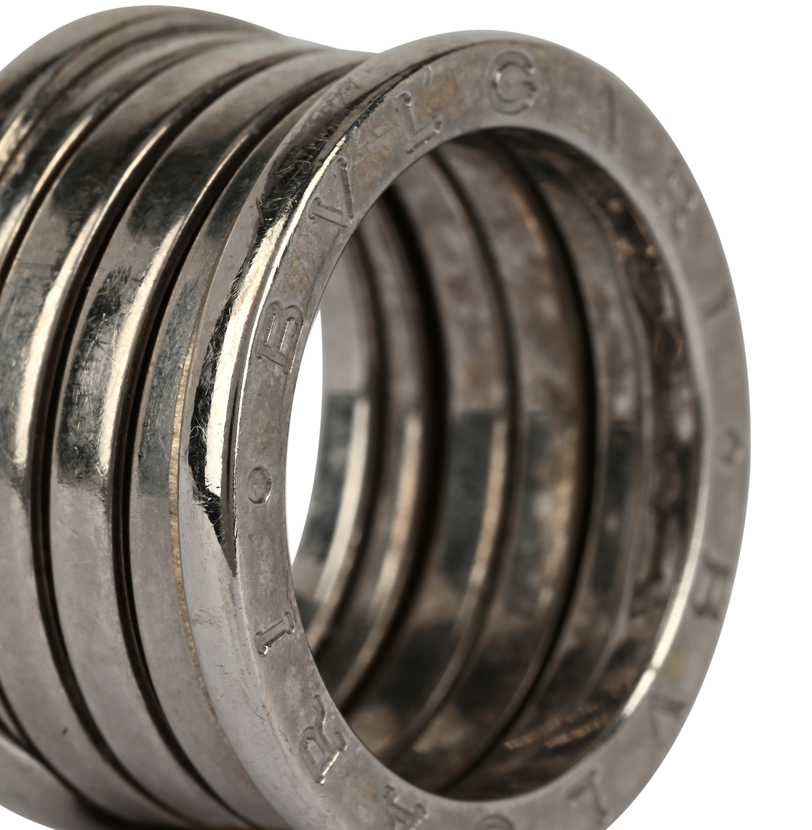 Bulgari B. Zero1 5 Band Ring, &pound;895, Jewellery, Silver, White Gold, Other view