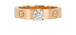 Cartier Love Solitaire Ring, 18K, RoseGold, Sz K, RCT/AC/B/C, 3*