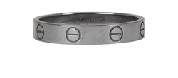 Cartier Love Ring, 18K WhiteGold, Sz Q, B/R, 3*