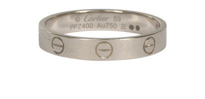 Cartier Love Wedding Band, &pound;695, Jewellery, Silver, Platinum, Front view