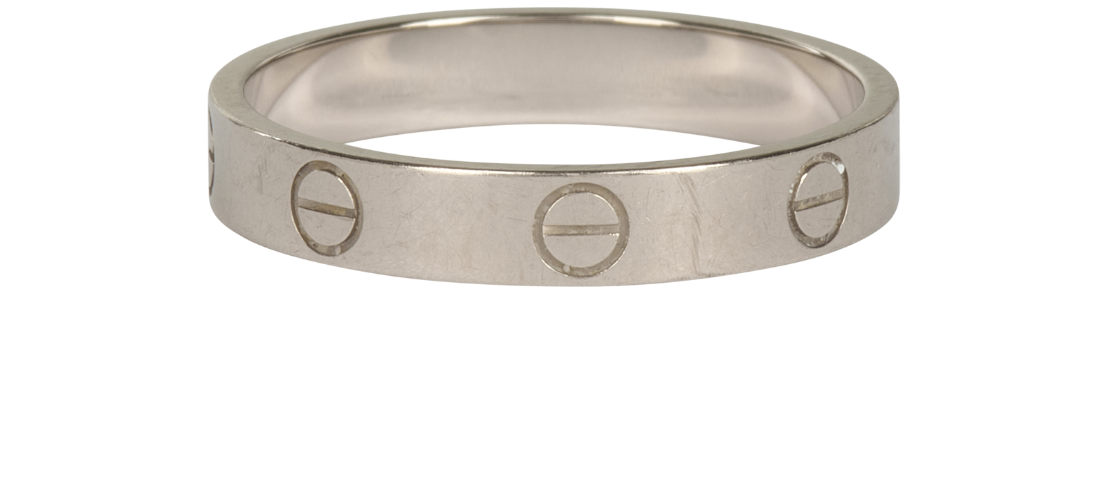 Cartier Love Wedding Band, &pound;695, Jewellery, Silver, Platinum, Back view