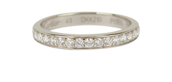 Cartier Semi-Paved 1895 Wedding Ring,Platinum/Dimnd,DKK210,Sz K,Cert/B,3*