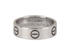 Cartier Classic Love Ring, &pound;850, Jewellery, Silver, White Gold, Front view