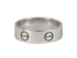 Cartier Classic Love Ring, &pound;850, Jewellery, Silver, White Gold, Back view