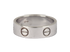 Cartier Classic Love Ring, &pound;850, Jewellery, Silver, White Gold, Side view