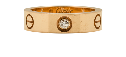 Cartier 3 Diamond Love Ring - Size 56, front view