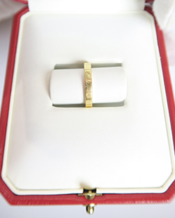 Cartier Lanieres Band Ring, 18KT Yellow Gold, 54, BC2544, Box, Certificate