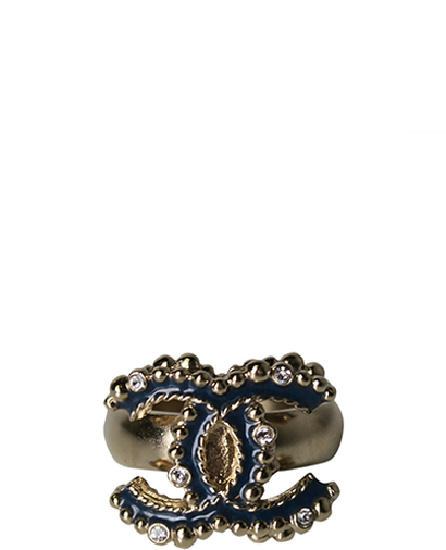 Chanel Bijoux Fantaisie CC Logo Ring, front view