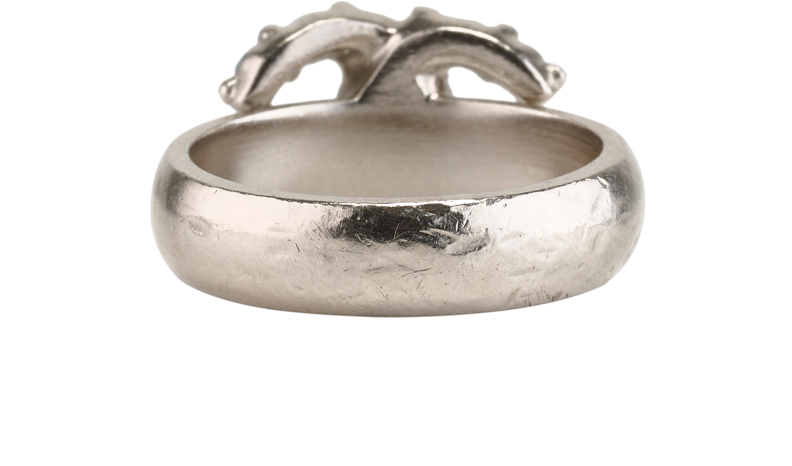 Chanel 16B Embellished CC Ring, &pound;150, Jewellery, Silver, Brass, Back view