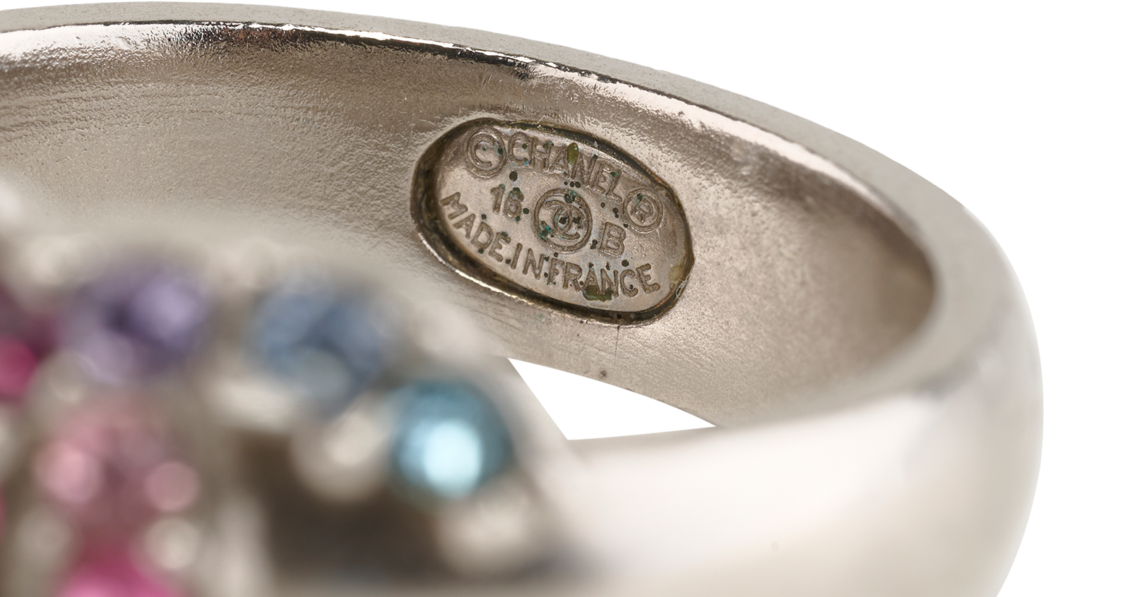 Chanel 16B Embellished CC Ring, &pound;150, Jewellery, Silver, Brass, Other view