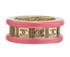 Chanel B24 CC Ring, &pound;350, Jewellery, Gold/Pink, Brass, Front view