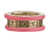 Chanel B24 CC Ring, &pound;350, Jewellery, Gold/Pink, Brass, Side view