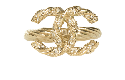 Chanel CC Torchon Ring, front view