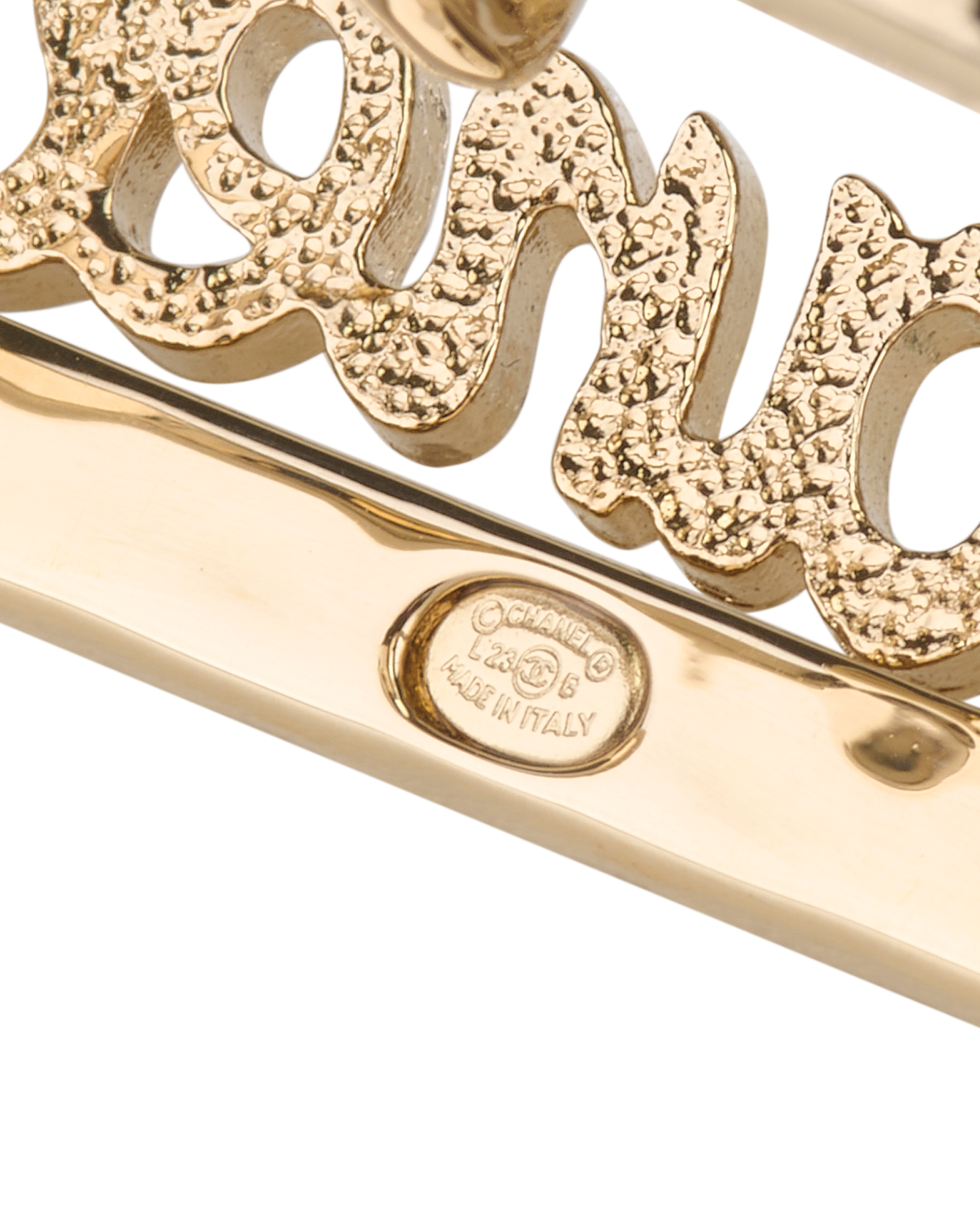 Chanel L23B Two-Finger Logo Ring, &pound;495, Jewellery, Gold, Crystal/Faux Pearl, Other view