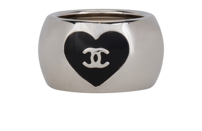 Chanel CC Heart Ring, &pound;250, Jewellery, Silver, Brass, Front view