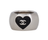 Chanel CC Heart Ring, &pound;250, Jewellery, Silver, Brass, Front view