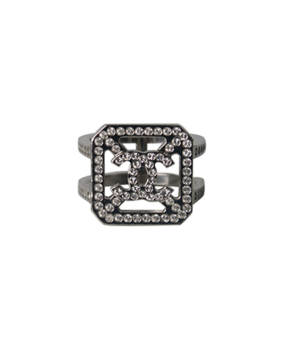 Chanel Crystal CC Cage Ring, front view