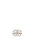 Chanel Silver Rope CC Ring, front view