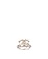 Chanel Silver Rope CC Ring, back view
