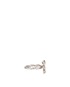 Chanel Silver Rope CC Ring, side view