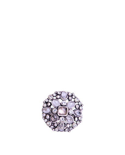 Chanel Circle Crystal Stone Ring, front view