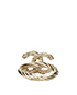 Chanel Crystal CC Logo Twisted Ring, back view