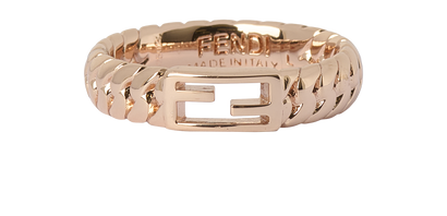 Fendi Baguette Ring, &pound;150, Jewellery, Rose Gold, Brass, Front view