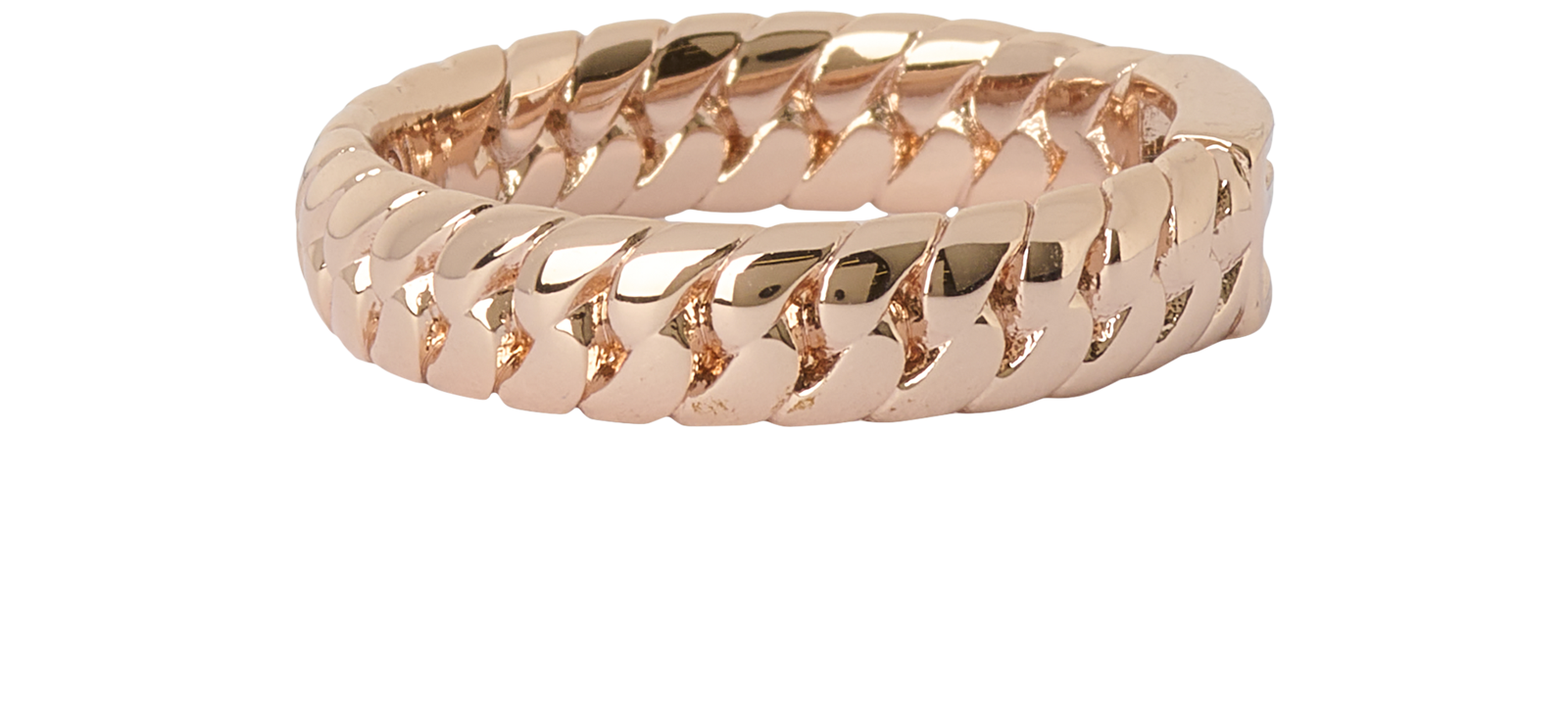 Fendi Baguette Ring, &pound;150, Jewellery, Rose Gold, Brass, Side view