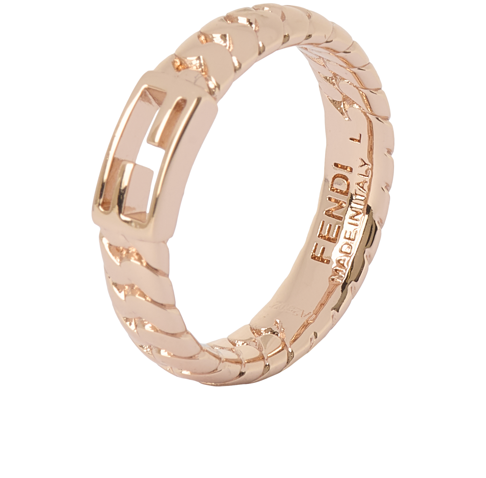 Fendi Baguette Ring, &pound;150, Jewellery, Rose Gold, Brass, Other view