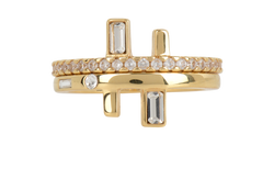 Fendi Fendi First Ring Set, Brass, Gold, MII, B, 3*