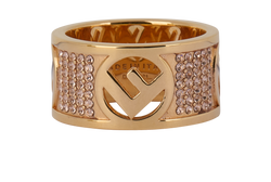 Fendi FF Ring, Brass, Rose Gold, B/DB, 4*
