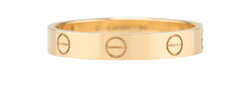 Cartier Small Love Ring, 18K Gold, 812FGI, Sz R, B/Cert, 2*