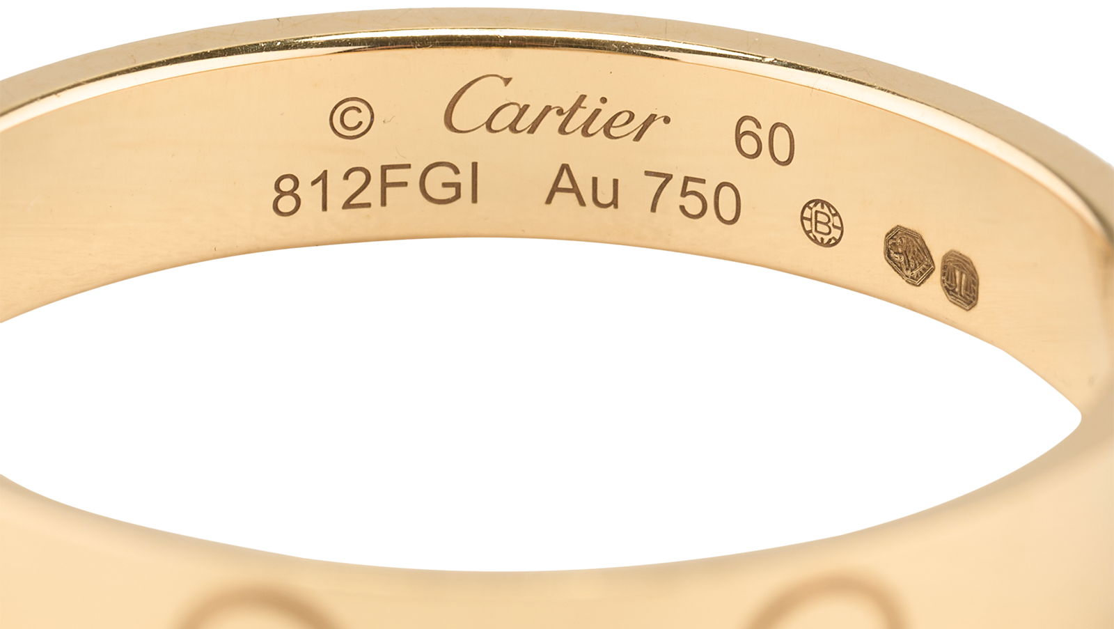 Cartier Small Love Ring, &pound;950, Jewellery, Gold, Yellow Gold, Other view