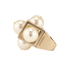 Chanel 14S Statement Cube Ring, &pound;430, Jewellery, Pearl, Brass, Bottom view