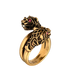 Gucci Double Tiger Head Ring, &pound;150, Jewellery, Gold, Brass, Front view