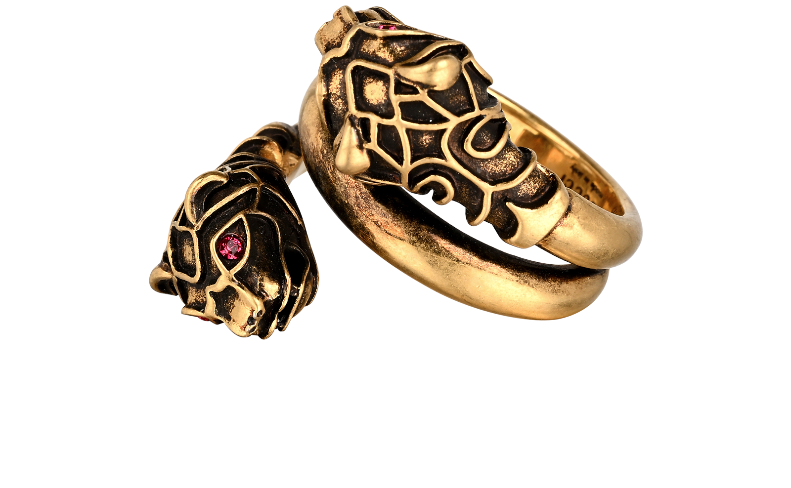 Gucci Double Tiger Head Ring, &pound;150, Jewellery, Gold, Brass, Other view