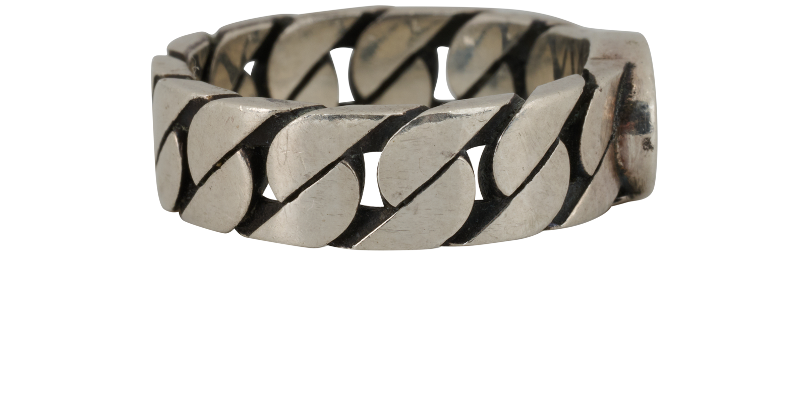 Gucci GG Chain Ring, &pound;120, Jewellery, Silver, Sterling Silver, Side view