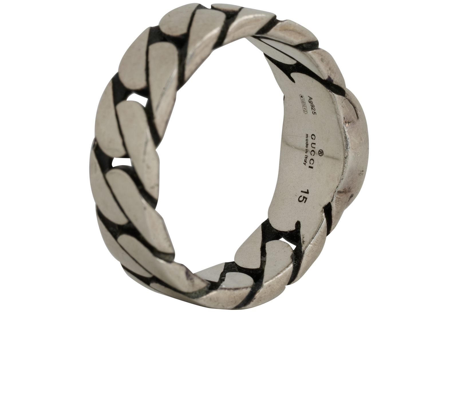 Gucci GG Chain Ring, &pound;120, Jewellery, Silver, Sterling Silver, Other view
