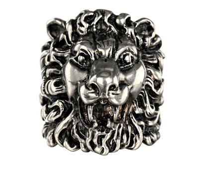 Gucci Lion Ring, &pound;130, Jewellery, Silver, Brass, Front view