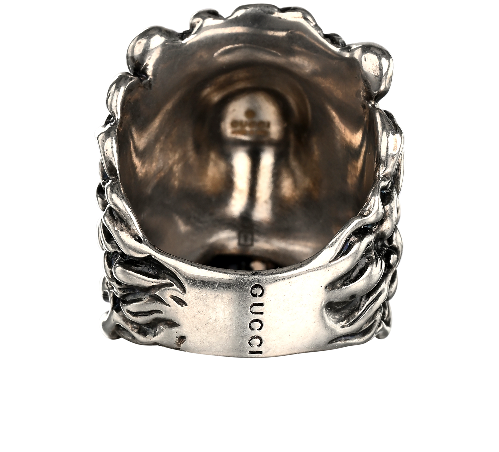 Gucci Lion Ring, &pound;130, Jewellery, Silver, Brass, Back view