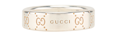 Gucci Icon Interlocking GG Ring, &pound;130, Jewellery, Silver, Sterling Silver, Front view