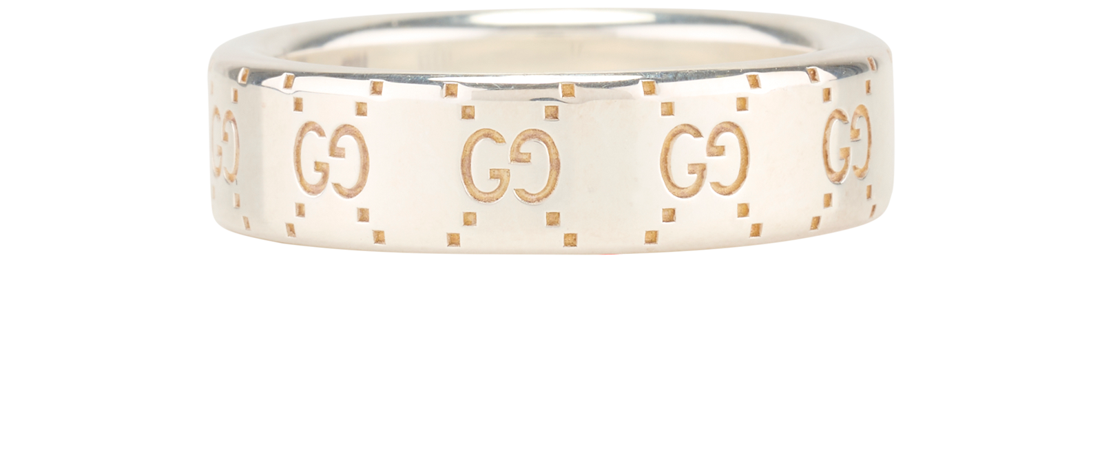 Gucci Icon Interlocking GG Ring, &pound;130, Jewellery, Silver, Sterling Silver, Bottom view