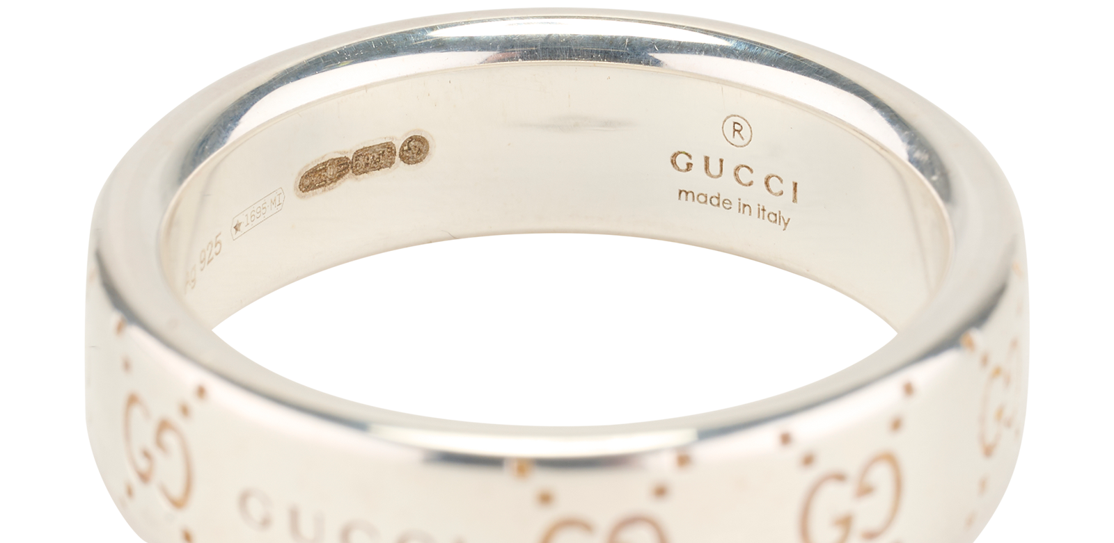 Gucci Icon Interlocking GG Ring, &pound;130, Jewellery, Silver, Sterling Silver, Other view