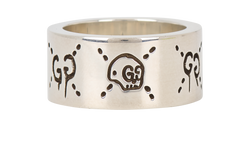 Gucci Ghost Ring, Sterling Silver, Sz N, DB/B, 2*