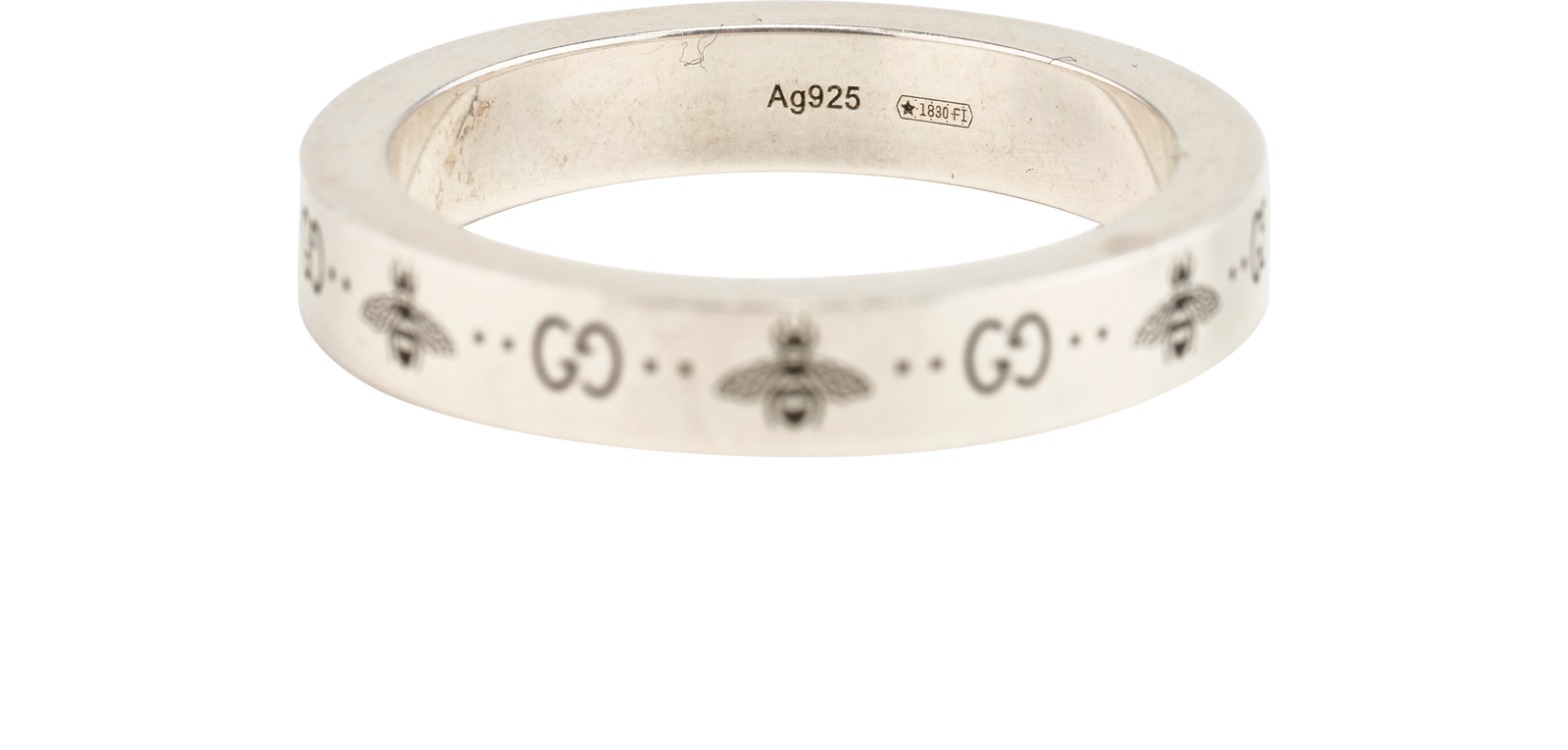 Gucci GG Bee Ring, &pound;110, Jewellery, Silver, Sterling Silver, Other view