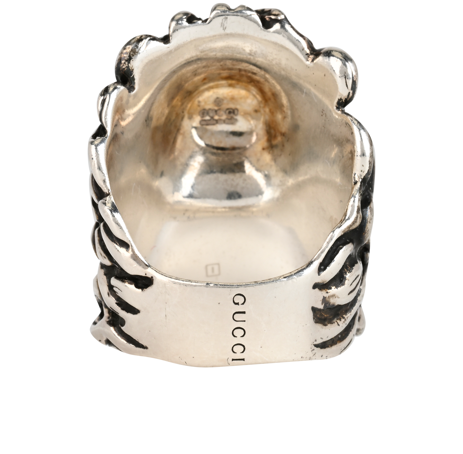 Gucci Lion Ring, &pound;110, Jewellery, Silver, Brass, Back view