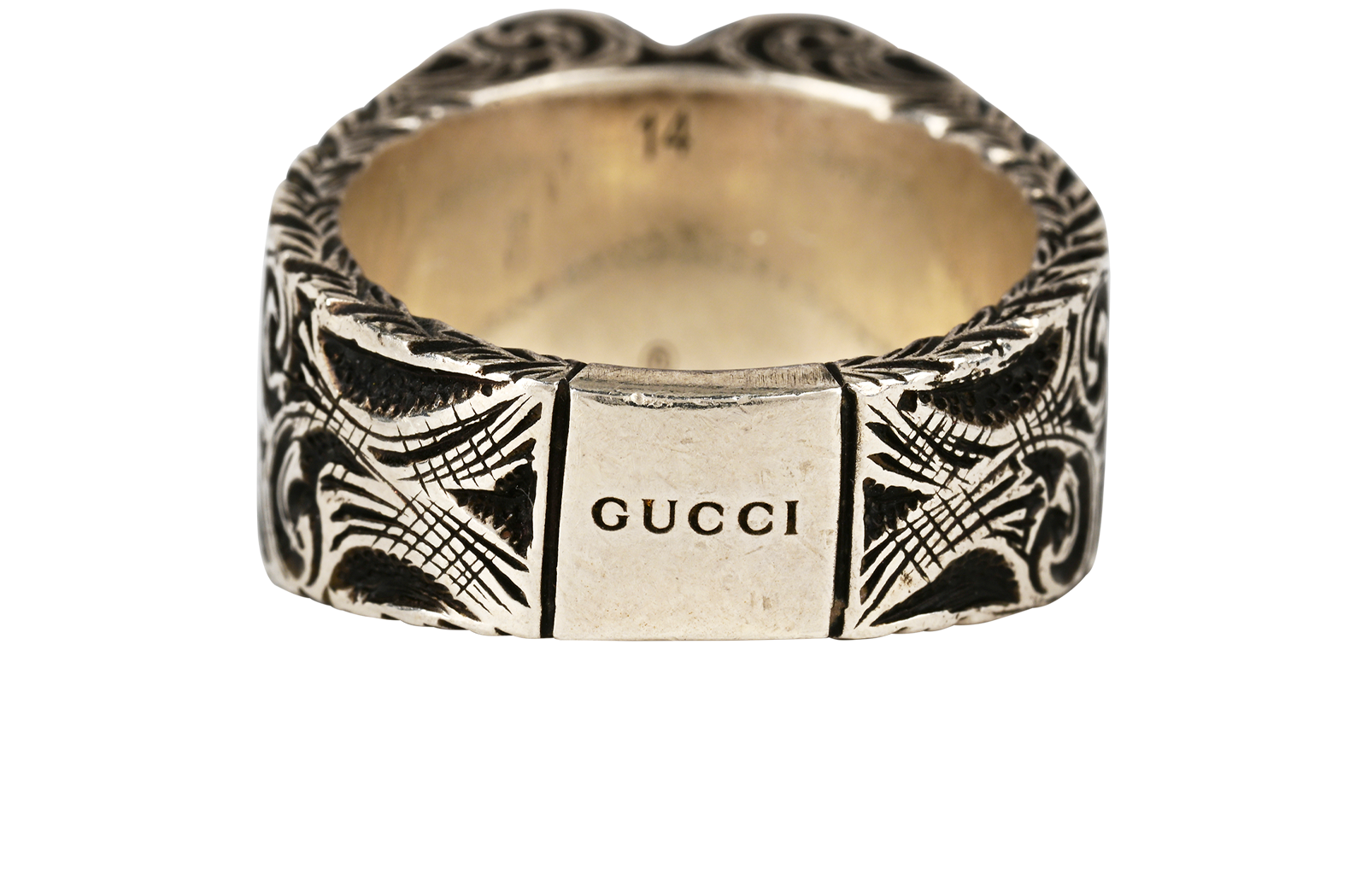 Gucci Heart Ring, &pound;120, Jewellery, Silver, Sterling Silver, Back view