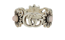Gucci GG Daisy Ring, Silver 925/Mother Of Pearl, Sz J, MII, B/DB, 3*