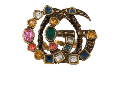 Gucci Double GG Embellished Ring, front view