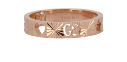 Gucci Icon Star Ring, 18K Rose Gold, MII, Sz O, B/DB, 3*